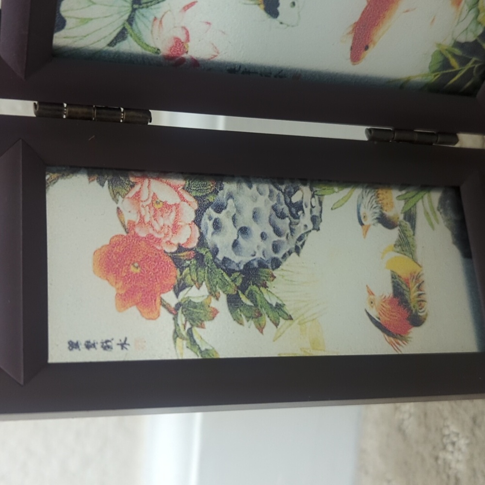 Asian Frame Glass Panel Decor - Picture 2 of 5